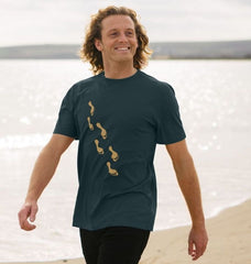 Footprints in the Sand Men's/Unisex Organic Cotton T-shirt