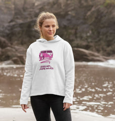 Coral Pink Surf Van Women's Relaxed Fit Organic Cotton Hoody