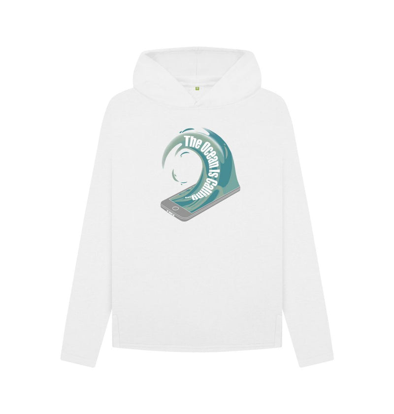 The Ocean is Calling Women's Relaxed Fit Organic Cotton Hoody