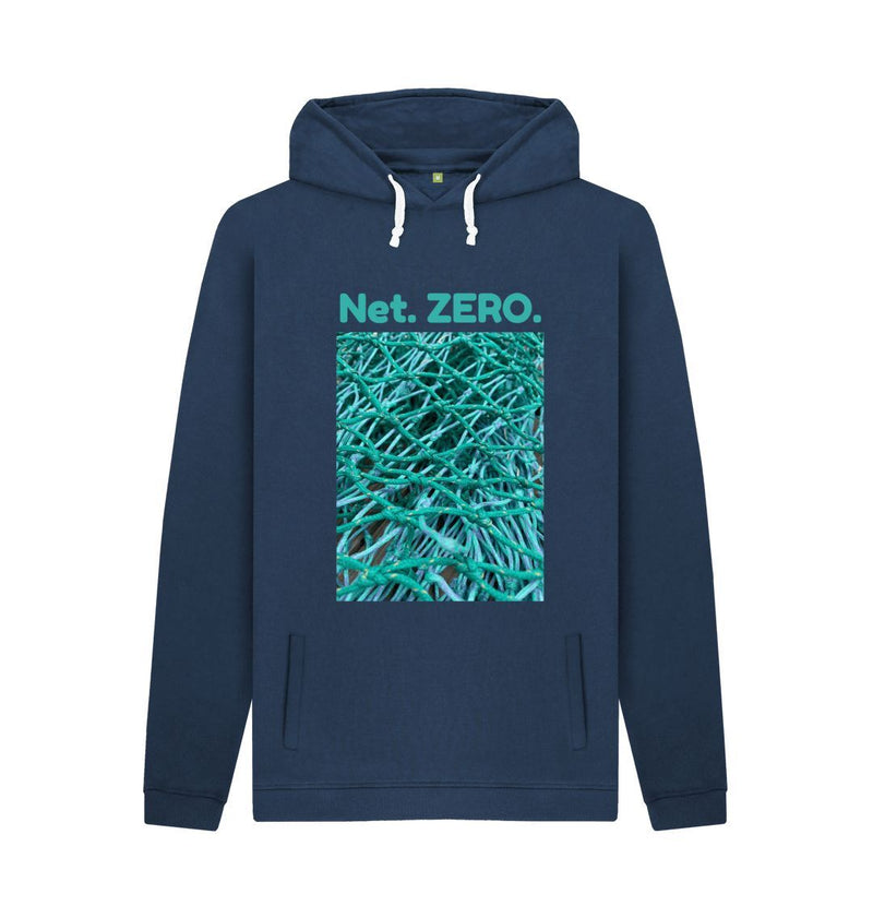 Navy Net. ZERO. Organic Cotton Hoody