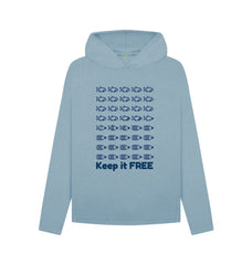 Athletic Grey Keep it FREE Relaxed Fit Women's Organic Cotton Hoody