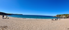 positive thinking, sand in the toes and blue skies at the beach 