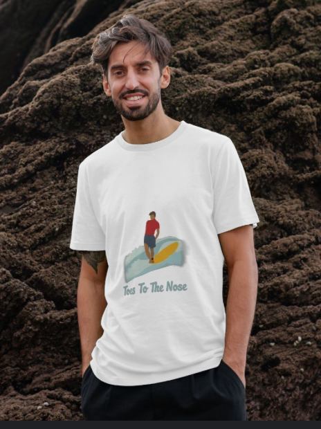 We love our beach Toes to the Nose Surf T-shirt 