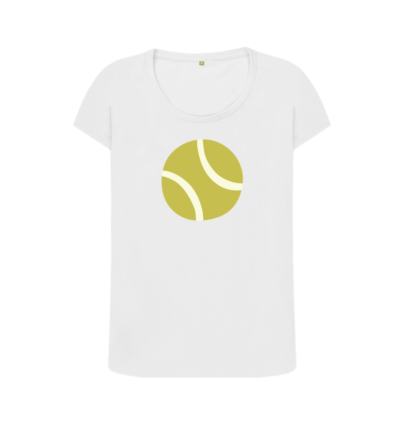 White Tennis for all Women's Scoop Neck Organic Cotton T-shirt
