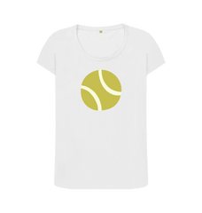 White Tennis for all Women's Scoop Neck Organic Cotton T-shirt