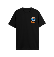 Jet Black Printed T-shirt