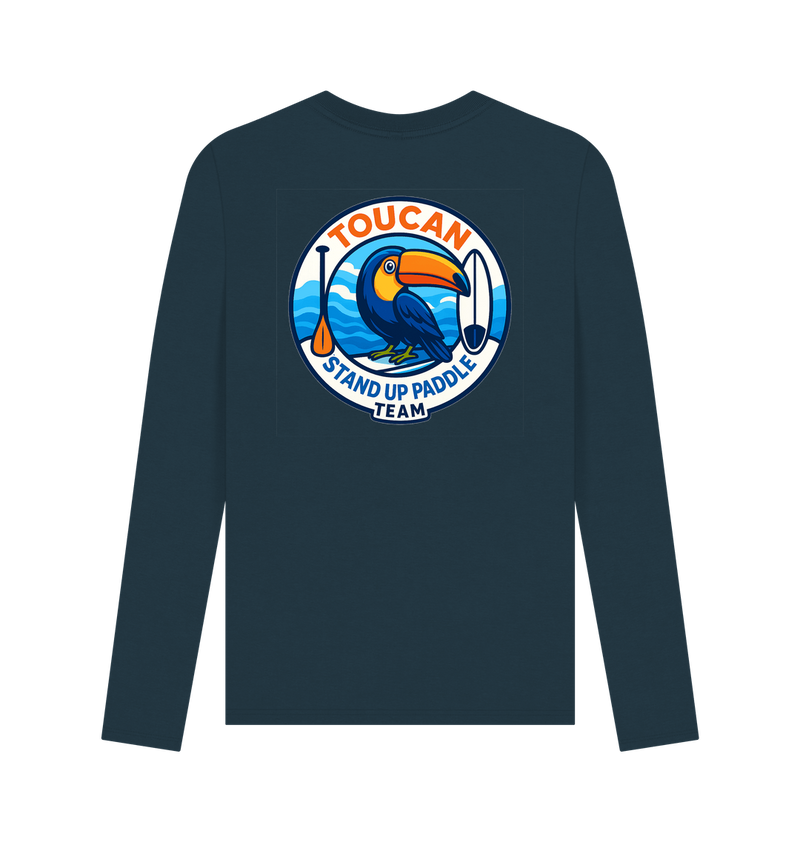Navy Blue Printed Long Sleeve T Shirt