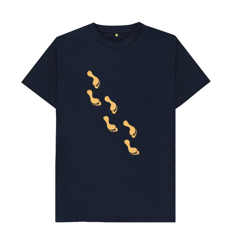 Footprints in the Sand Men's/Unisex Organic Cotton T-shirt