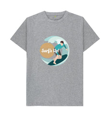 White Surf's Up Men's\/Unisex Organic Cotton T-shirt