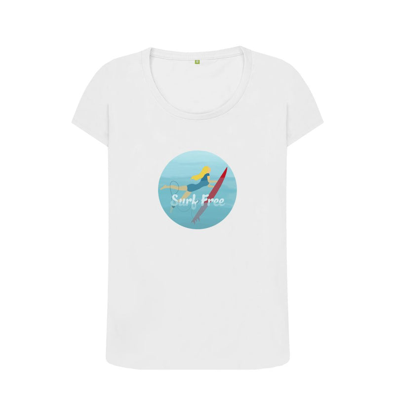 Surf Free Women's Scoop Neck Organic Cotton T-shirt