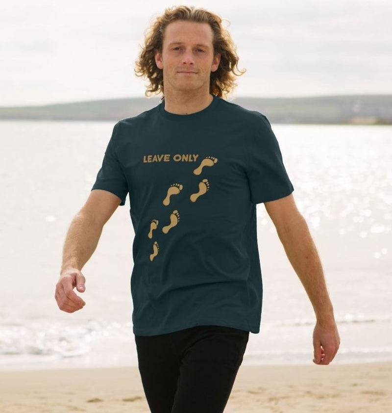 Leave Only Footprints Men's/Unisex Organic Cotton T-shirt