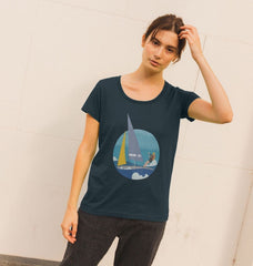 Sail On Women's Scoop Neck Organic Cotton T-shirt