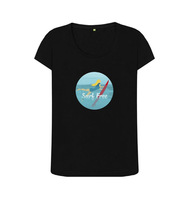 Surf Free Women's Scoop Neck Organic Cotton T-shirt