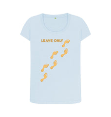 Leave Only Footprints Women's Scoop Neck Organic Cotton T-shirt