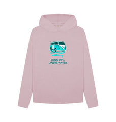 Athletic Grey Coral Turquoise Women's Relaxed Fit Organic Cotton Hoody