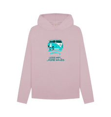 Athletic Grey Coral Turquoise Women's Relaxed Fit Organic Cotton Hoody