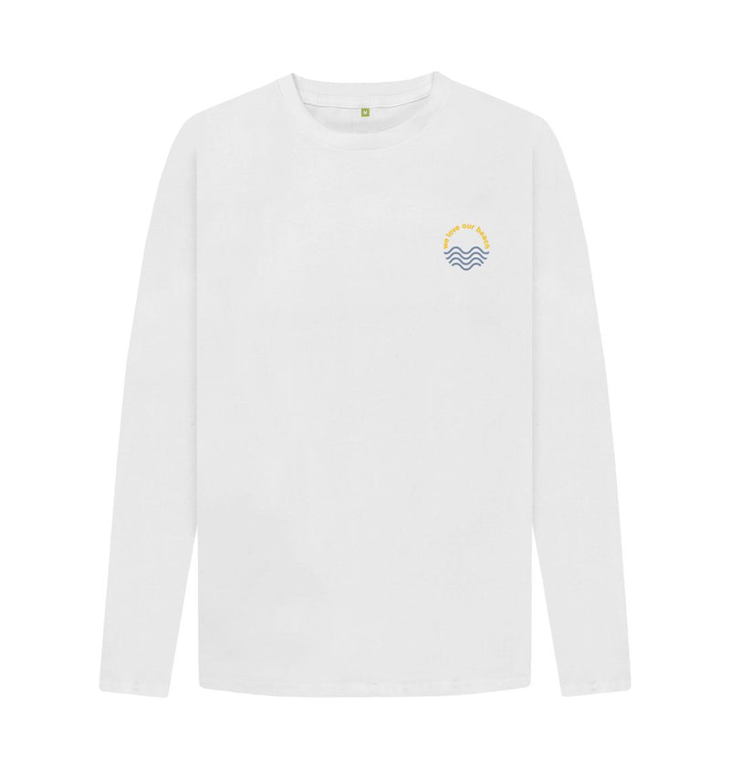 Navy Blue We love our beach Organic Cotton Long Sleeve T-shirt