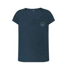 Denim Blue We love our beach Women's Organic Cotton T-shirt
