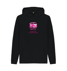 White Coral Pink Surf Van Organic Cotton Hoody