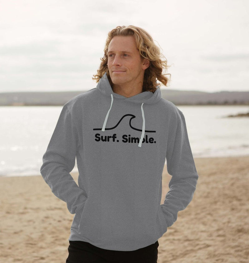 Light Heather Surf Simple Organic Cotton Hoody