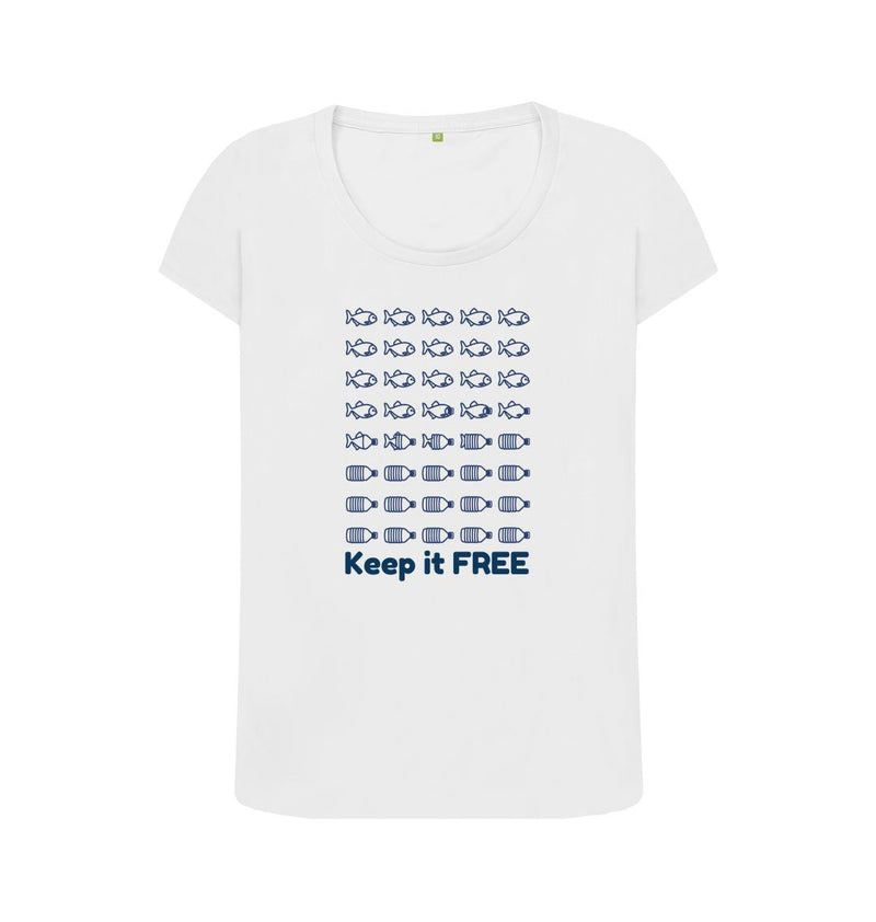 White Keep it FREE Women's Organic Cotton T-shirt