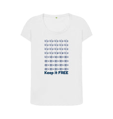 White Keep it FREE Women's Organic Cotton T-shirt