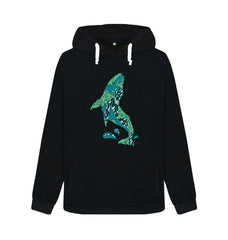 Light Heather Whale Women's Organic Cotton Hoody