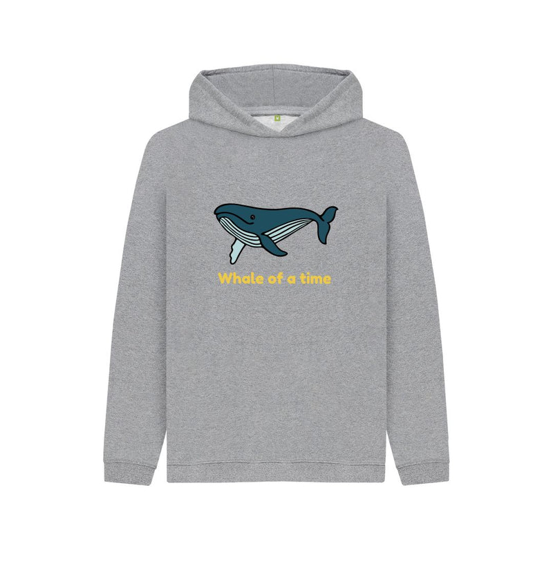 Navy Blue Whale of a time Children's Organic Cotton Hoody