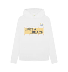 Black Life's a Beach Women's Organic Cotton Relaxed Fit Hoody