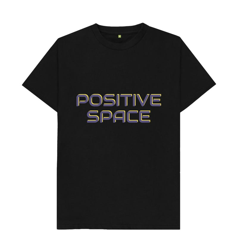 White Positive Space Organic Cotton T-shirt