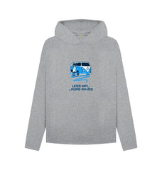 Coral Blue Surf Van Women's Relaxed Fit Organic Cotton Hoody