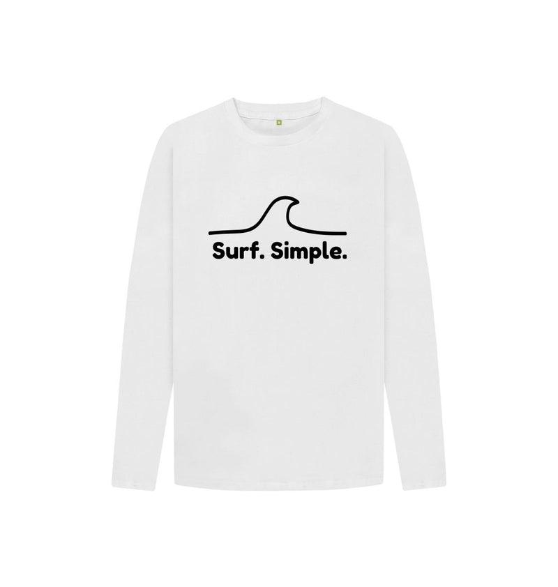 Athletic Grey Surf Simple Children's Organic Cotton Long Sleeve T-shirt