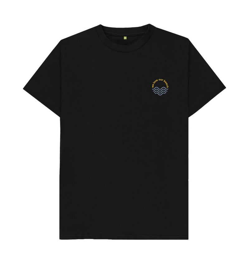 Black We love our beach Organic Cotton T-shirt