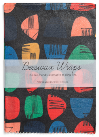 Beeswax Food Wrap  |  Millie design in Black by Lucas Loves