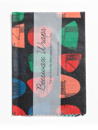 Beeswax Food Wrap  |  Millie design in Black by Lucas Loves