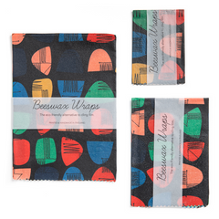 Beeswax Food Wrap  |  Millie design in Black by Lucas Loves