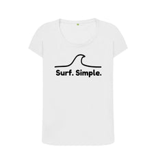 White Surf Simple Women's Organic Cotton T-shirt