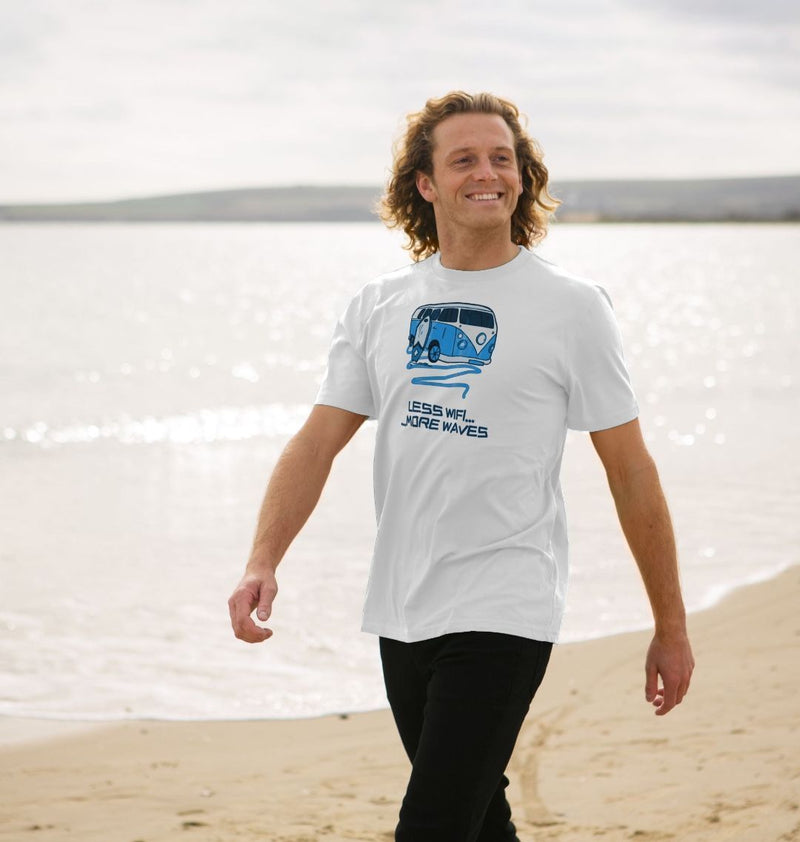 Coral Blue Surf Van Organic Cotton T-shirt