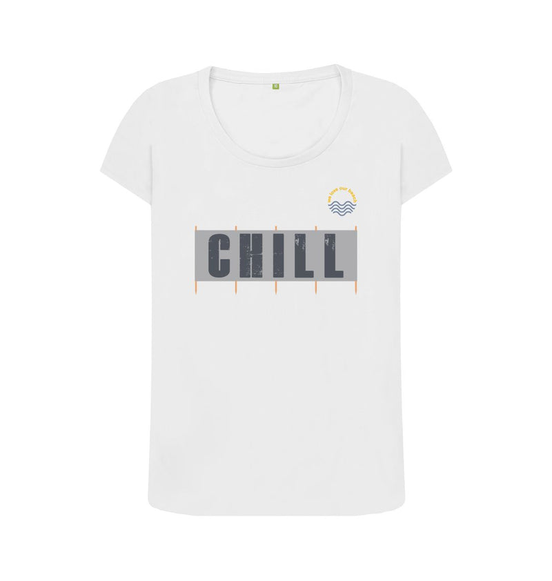 White Chill Windbreak Women's Organic Cotton T-shirt