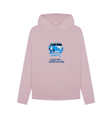 Coral Blue Surf Van Women's Relaxed Fit Organic Cotton Hoody