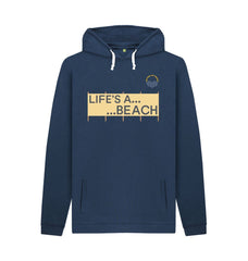 Light Heather Life's a Beach Windbreak Organic Cotton Hoody