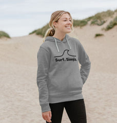 Light Heather Surf Simple Women's Organic Cotton Hoody