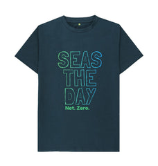 Denim Blue Sea's the day Organic Cotton T-shirt