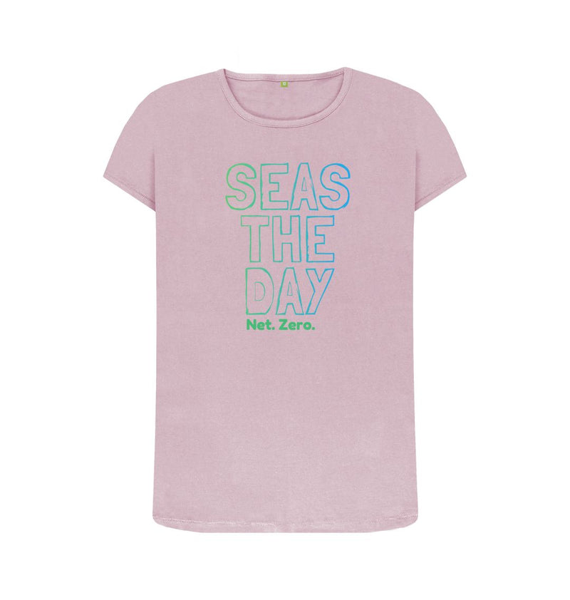 Navy Blue Sea's the day Women's Organic Cotton T-shirt