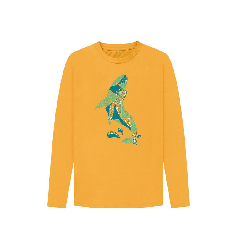 Mustard Jump for Joy Children's Organic Cotton Long Sleeve T-shirt