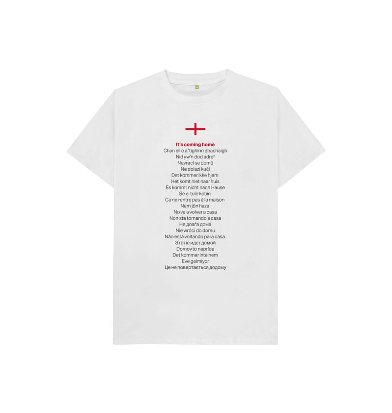 White It's Simply Coming Home Children's Organic T-shirt