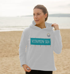 White Vitamin Sea Relaxed Fit Women's Organic Cotton Hoody