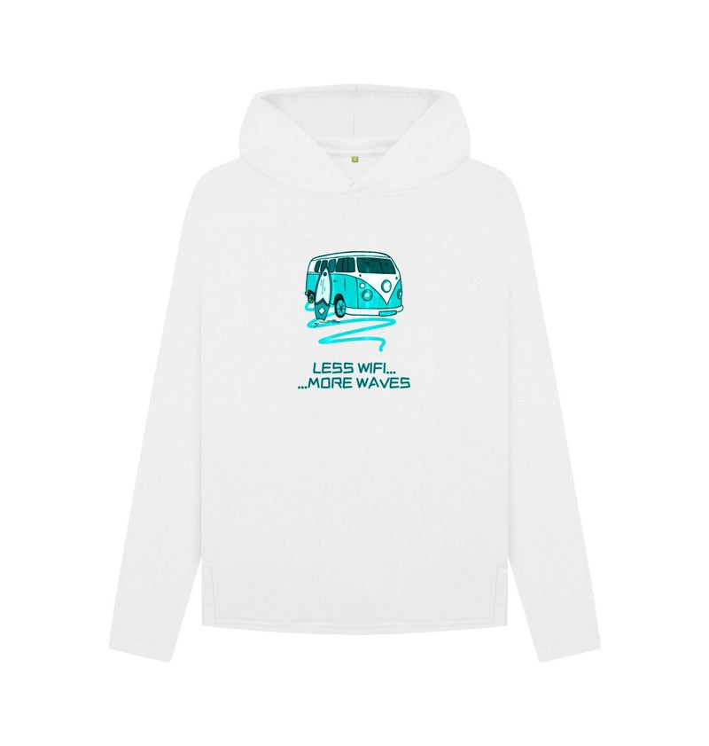 Athletic Grey Coral Turquoise Women's Relaxed Fit Organic Cotton Hoody