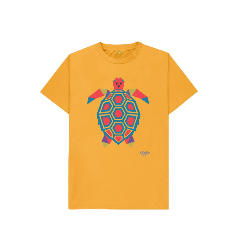 Mustard Tantalising Turtle Children's Organic Cotton T-shirt