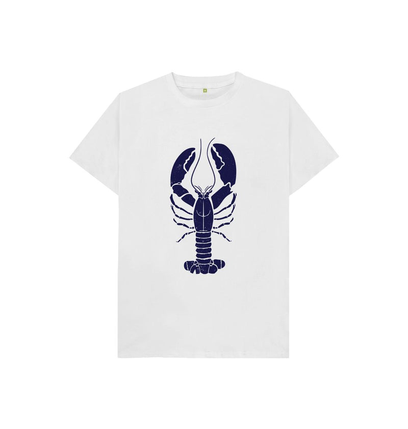 Bright Blue Lively Lobster Children's Organic Cotton T-shirt